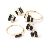 Cityscape Triple Spinel and Diamond Tower Ring BFCM Stock Ring group-shot