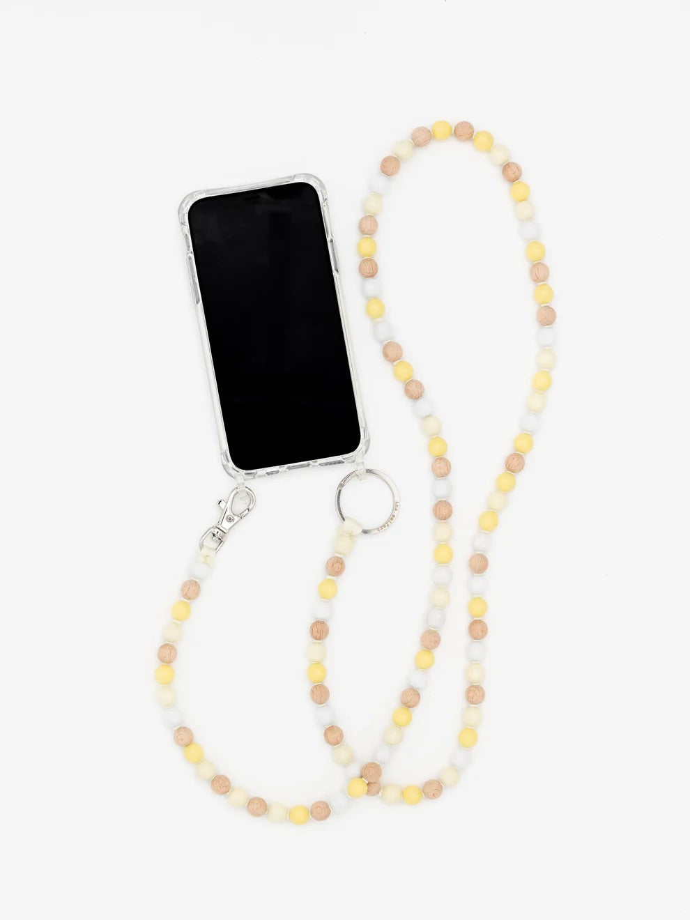 Handykette Phone Necklace in White Mix by Ina Seifart Phone Accesories ina-seifart-handykette-whitemix