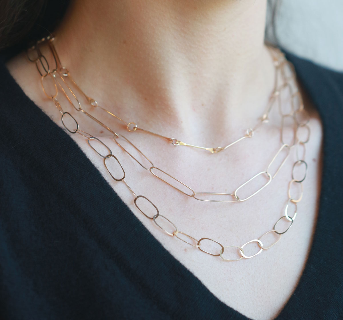 Paperclip Chain Necklace Necklaces n2111-onmod-mix