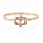 Micropave Bezel Wrapped Emerald Cut Aquamarine Ring RING r1321gaqcopy