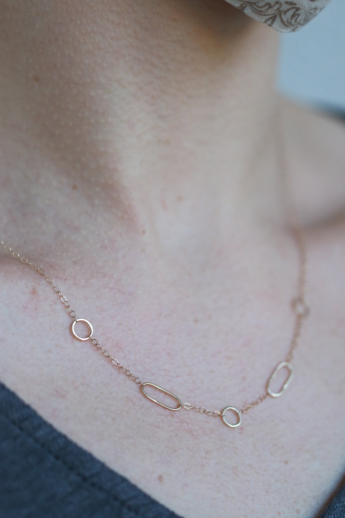 Multi shape chain necklace Necklaces 756A7256