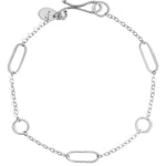 Multi Shape Chain Bracelet Silver Bracelets B919s