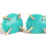Prong Set Turquoise Stud Earrings EARRINGS E2275