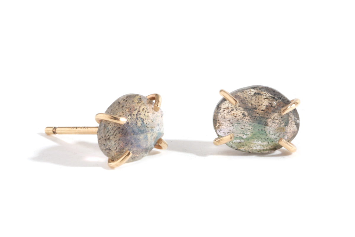 Prong Set Labradorite Stud Earrings EARRINGS E2305_c99b1ff2-e3e0-4a14-9d5a-88a1ba85edb1