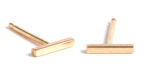 Bar Stud Earrings Gold Pair Earrings E2824