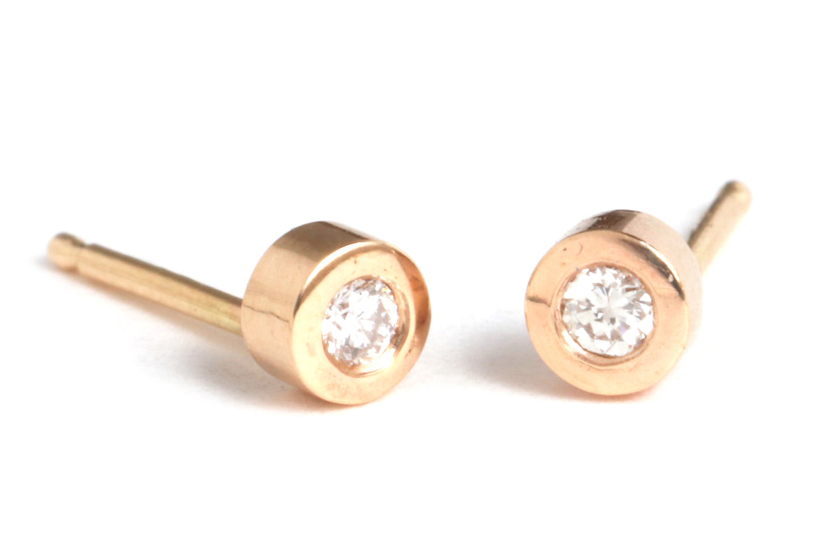 Customizable Gemstone Stud Earrings Diamond Earrings E2826D