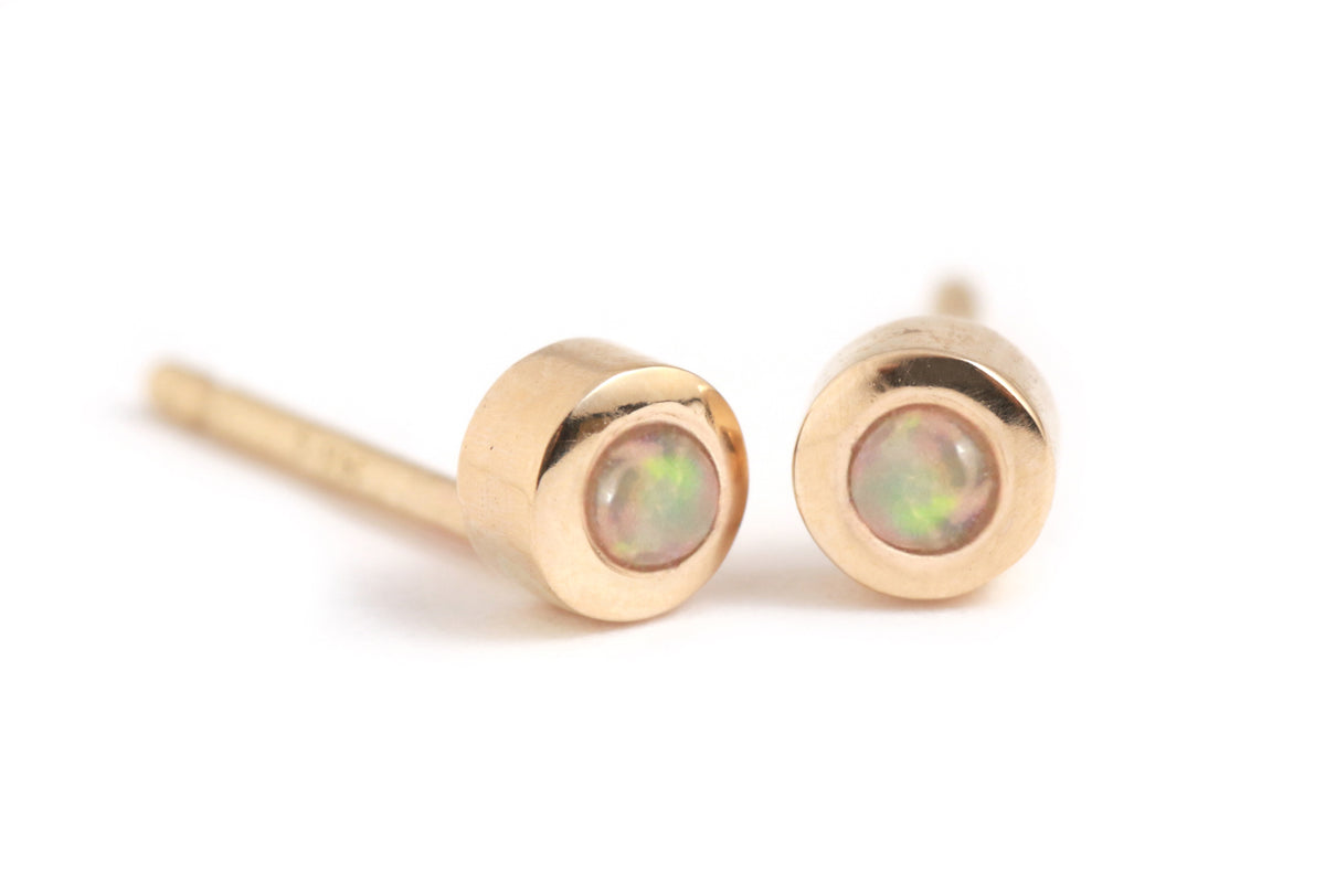 Customizable Gemstone Stud Earrings Opal Earrings E2826OP