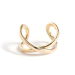 Double Crossed Bar Ear Cuff Earrings E3088
