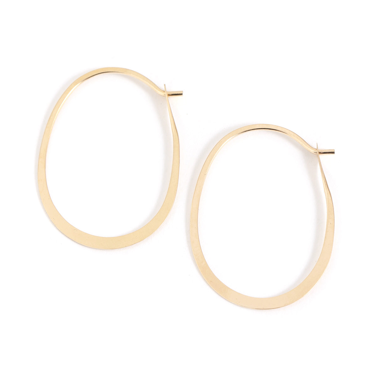 1 Inch Oval Hoop Earrings Earrings LOH_cd85cba7-5289-4952-9793-4ea99812571f