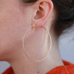 2.75 Inch Soup Can Hoop Earrings Earrings MelissaJoyManning-SCHonmodel