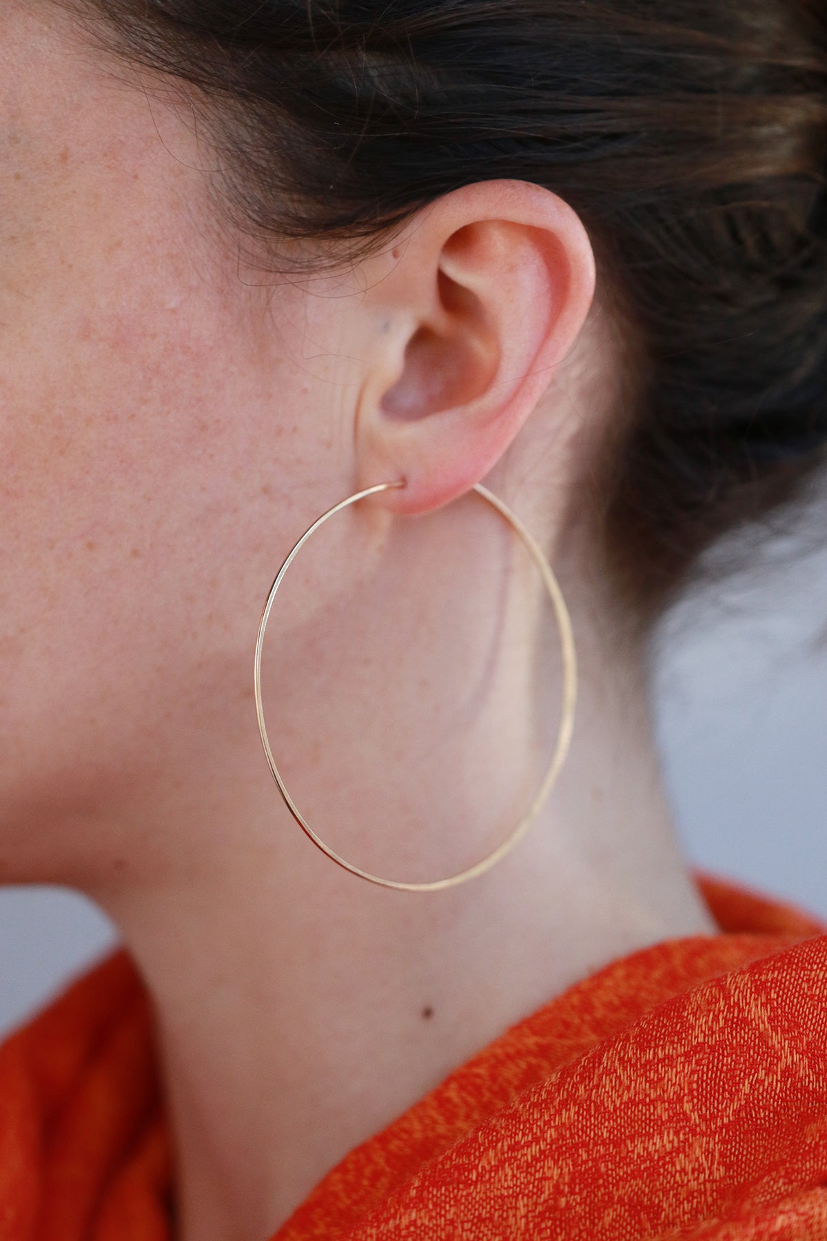 2.75 Inch Soup Can Hoop Earrings Earrings MelissaJoyManning-SCHonmodel