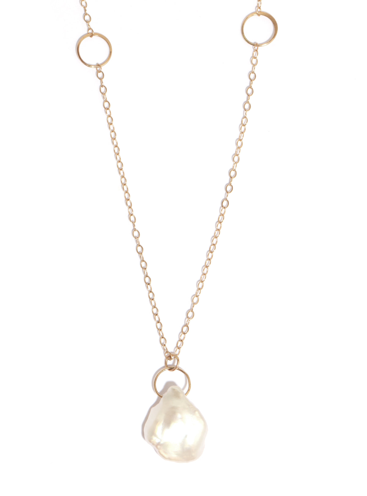 Keshi Pearl Pendant Necklace Necklaces N1506G-updated