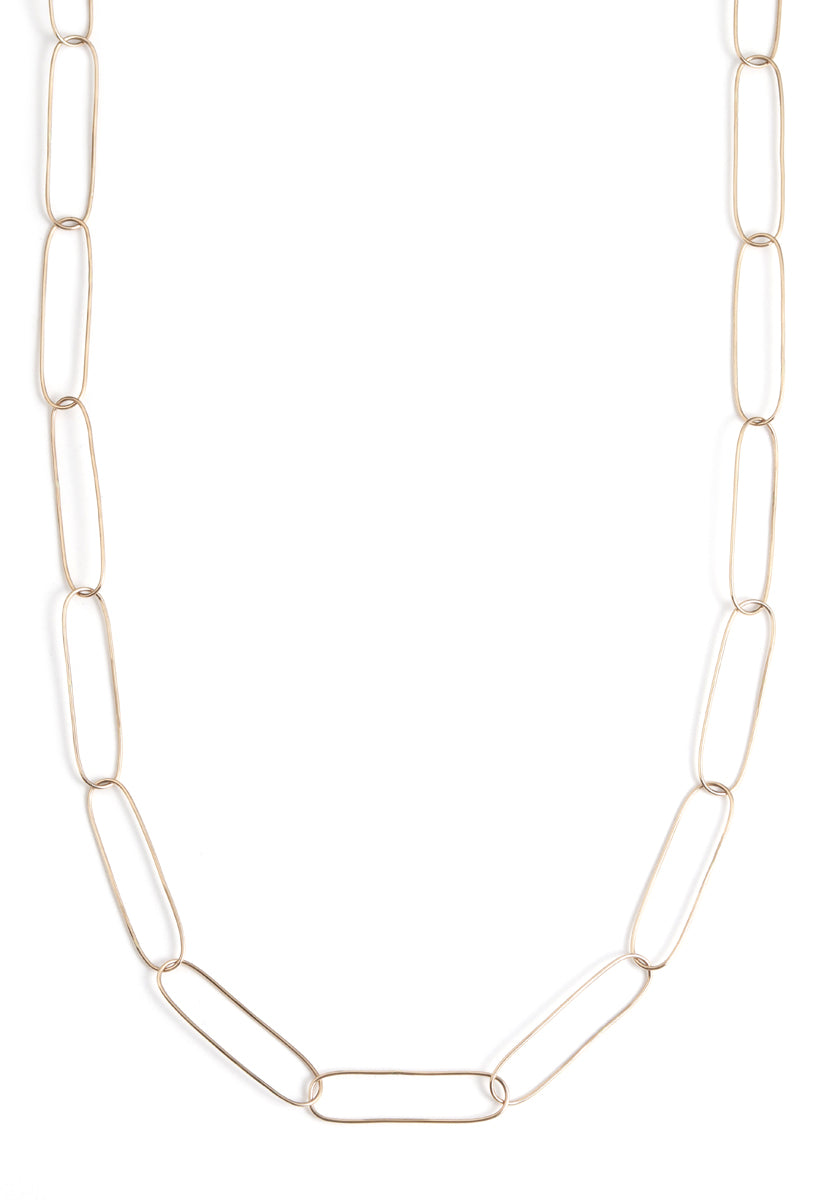 Paperclip Chain Necklace gold Necklaces N2111