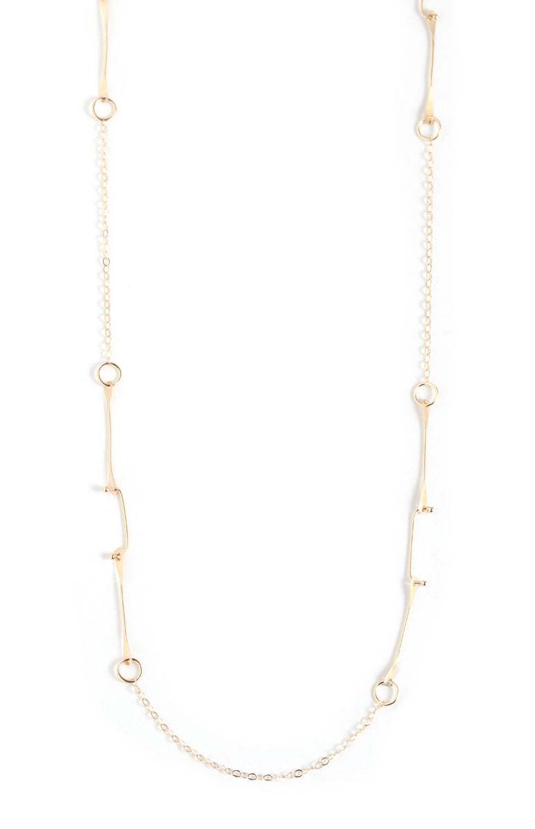 Mixed Link Bike Chain Necklace Gold Necklaces N2173