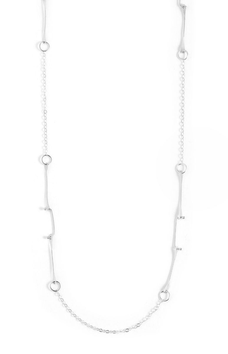 Mixed Link Bike Chain Necklace Silver Necklaces N2173s
