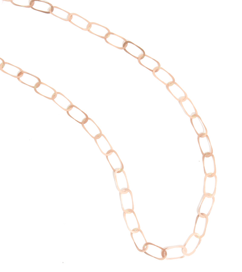 Flat Oval Chain Necklace Necklaces N300OPG_2