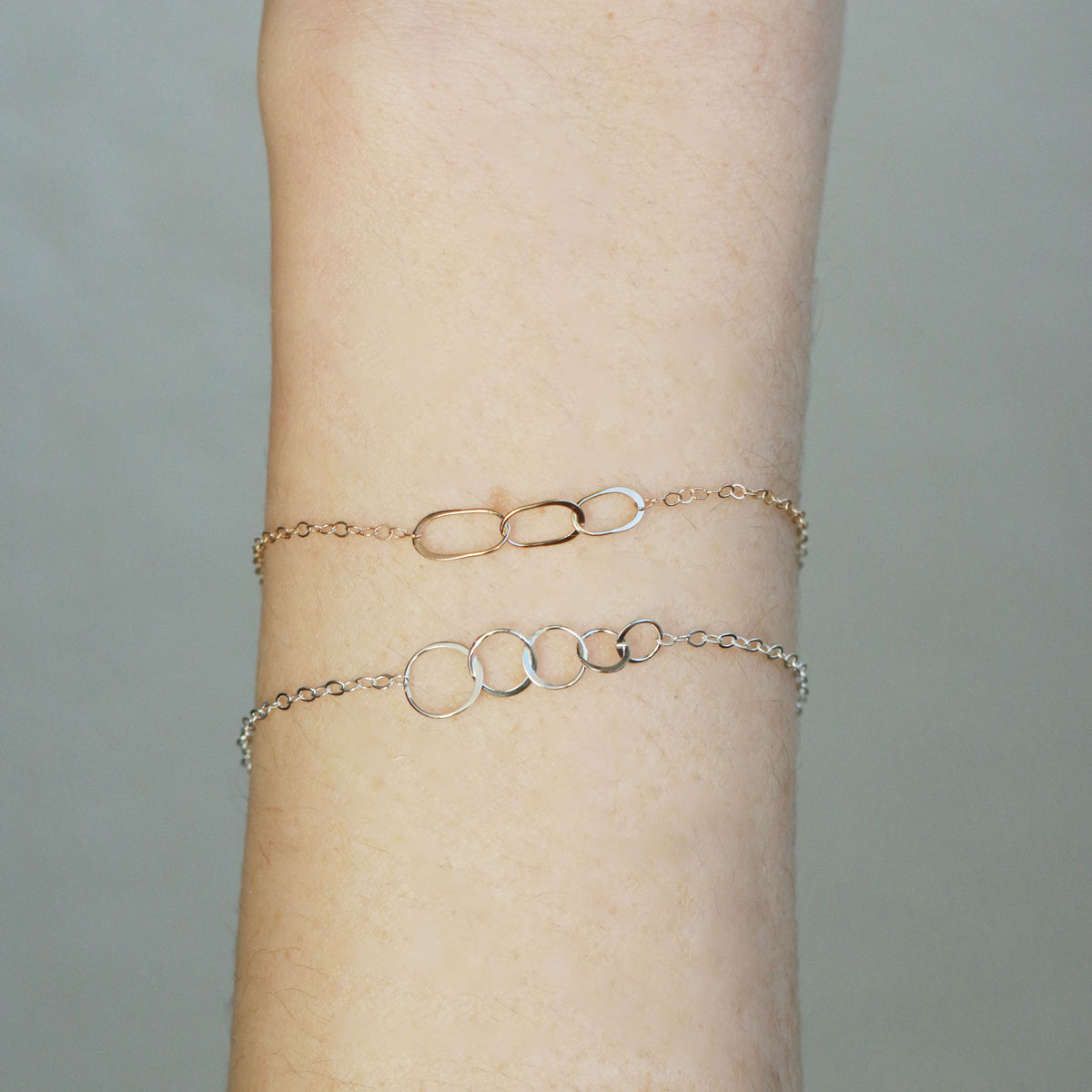 Triple Oval Link Chain Bracelet Bracelets NWbanner-22