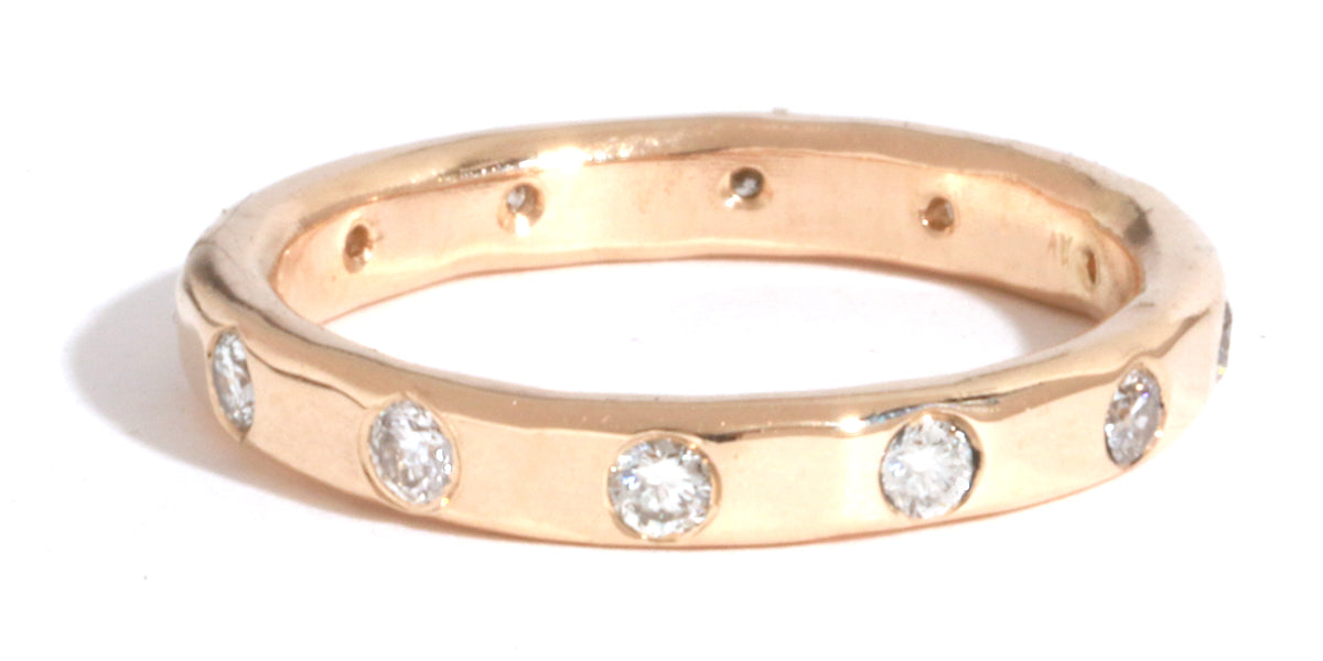 2mm White Diamond Band - 14k Yellow Gold 6 Stock Ring R1079g-1_575fce39-29d5-44d7-9912-b06b22b1da63