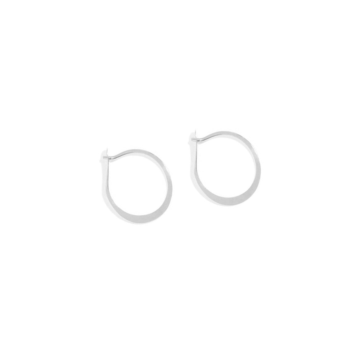 1/2 Inch Round Hoop Earrings Silver Earrings SH