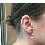 7/8 Inch Triangle Hoop Earrings Earrings STHonmodel