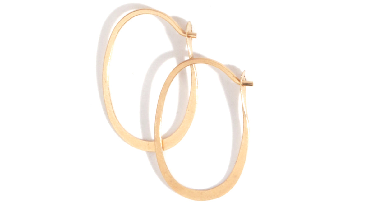 3/4 Inch Oval Hoop Earrings Gold Earrings Small_Oval_Hoops