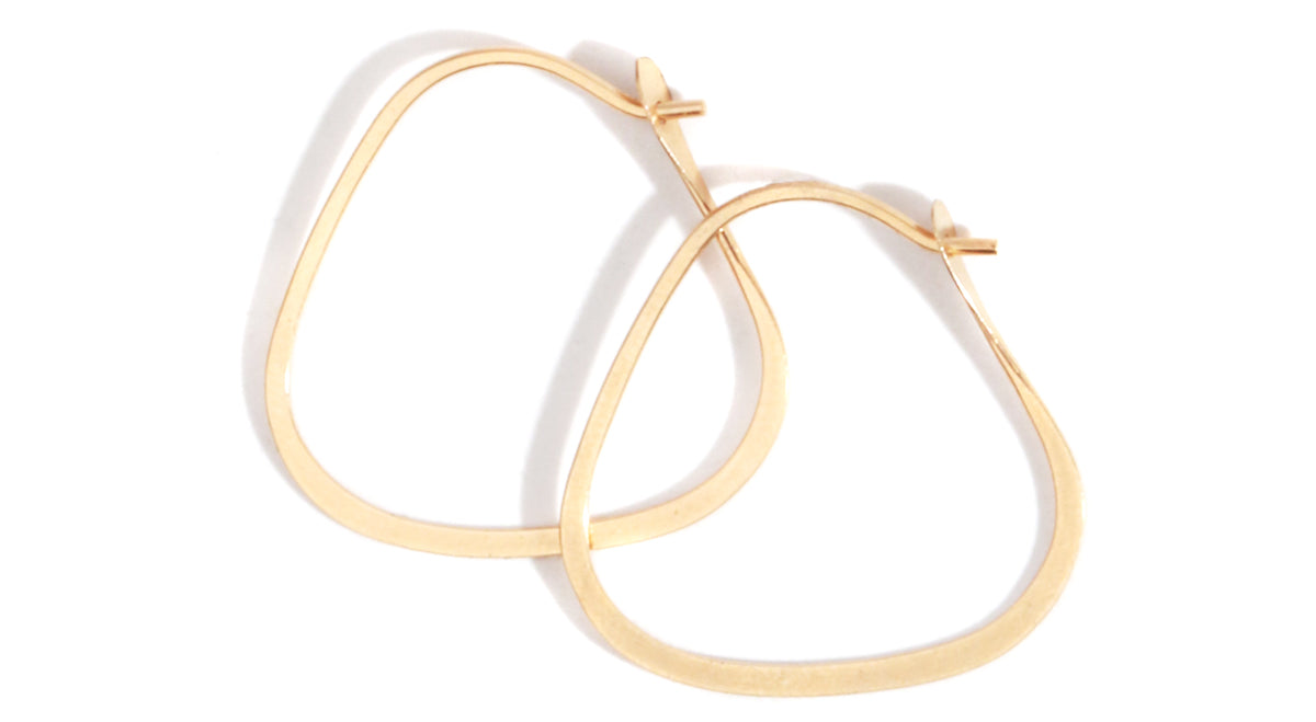 7/8 Inch Triangle Hoop Earrings Gold Earrings Small_Triangle_Hoops