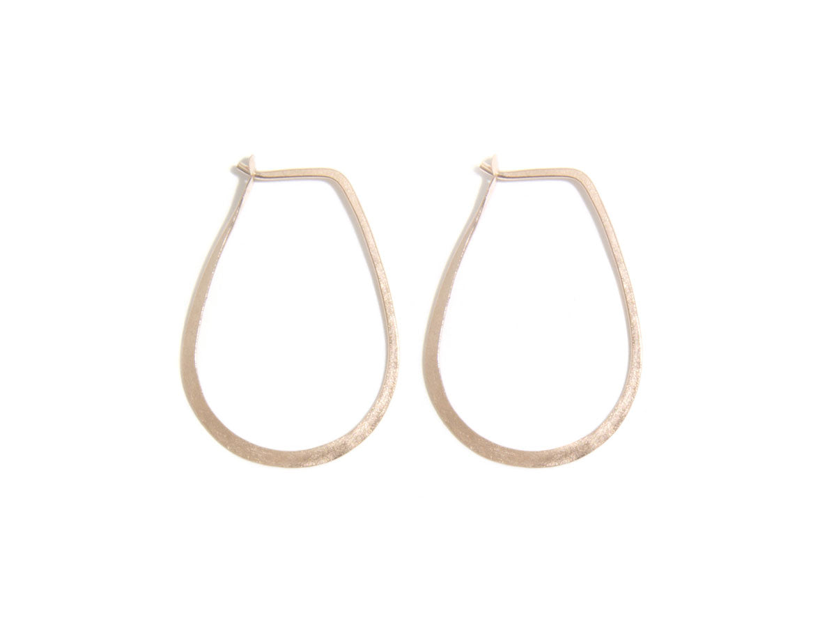 1 Inch Teardrop Hoop Earrings gold Earrings Stdh