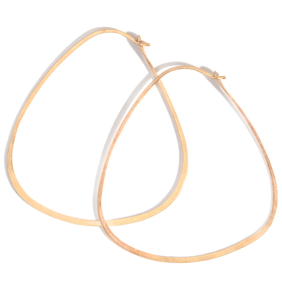 2.5 Inch Triangle Hoop Earrings Gold Earrings Triangle_hoops_2inch