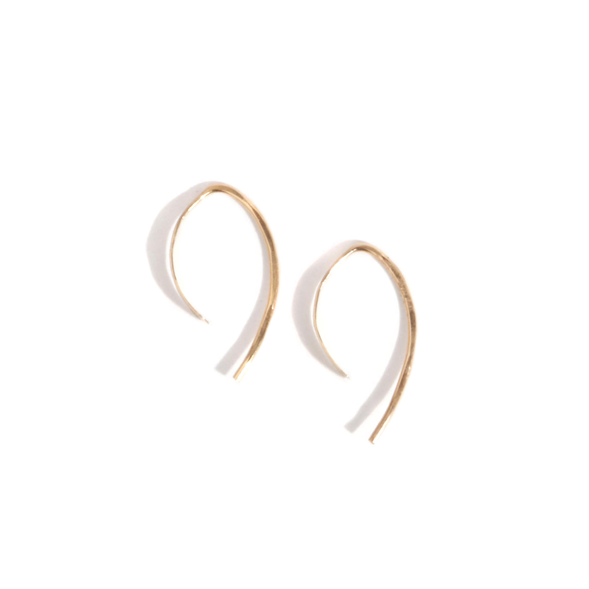 1/2 Inch Wishbone Hoop Earrings Gold Earrings Wishbone_HalfInch