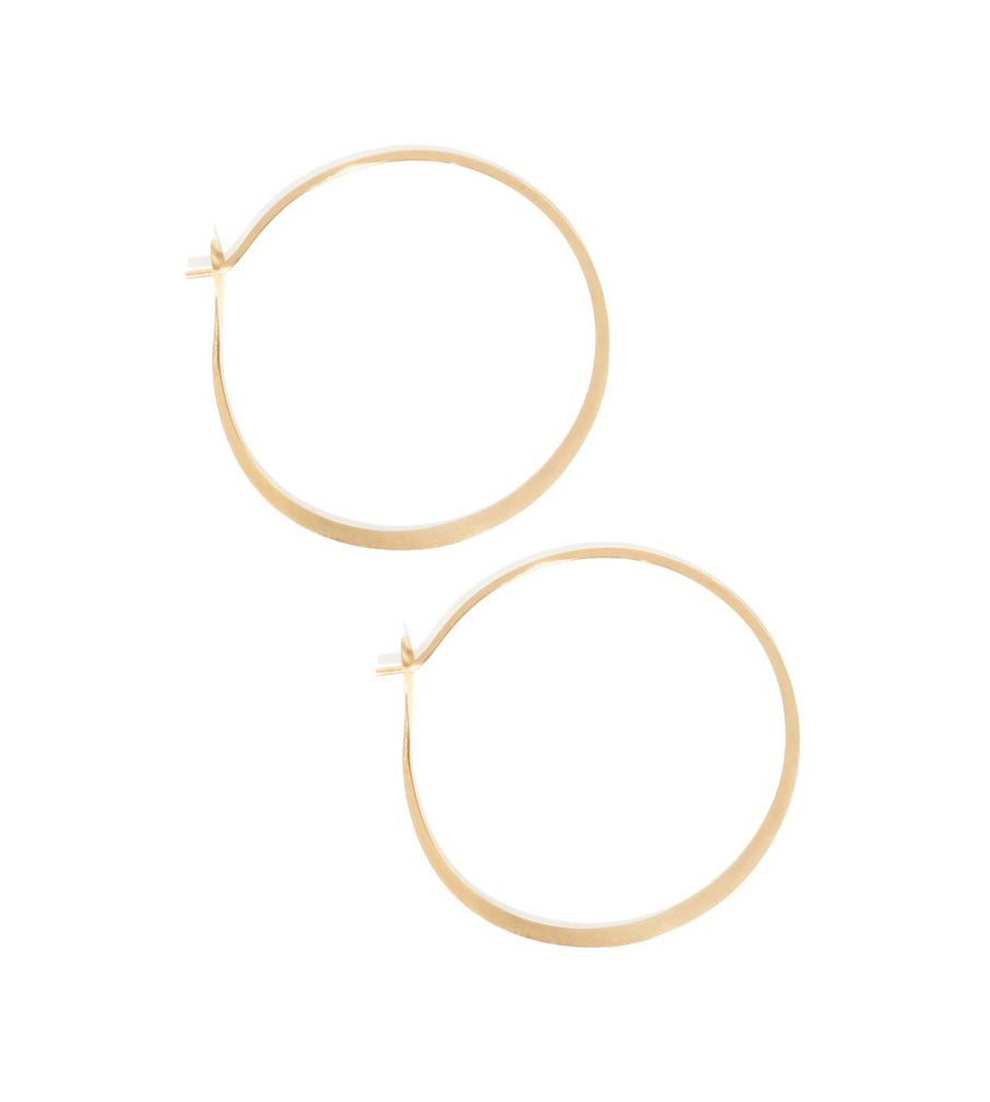 1.25 Inch Round Hoop Earrings gold Earrings XH