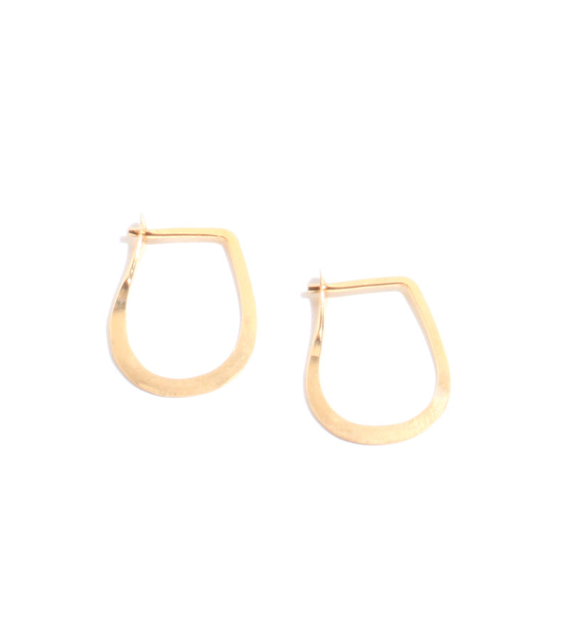 1/2 Inch Teardrop Hoops Gold Earrings XSTDHG-2