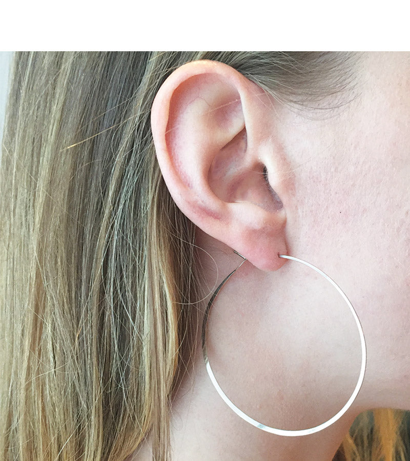 2.25 Inch Round Hoop Earrings Earrings XXLHonmodel