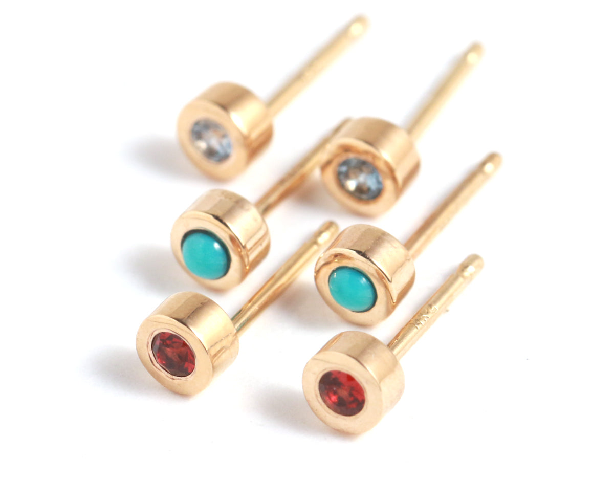 Customizable Gemstone Stud Earrings Earrings bs-studs
