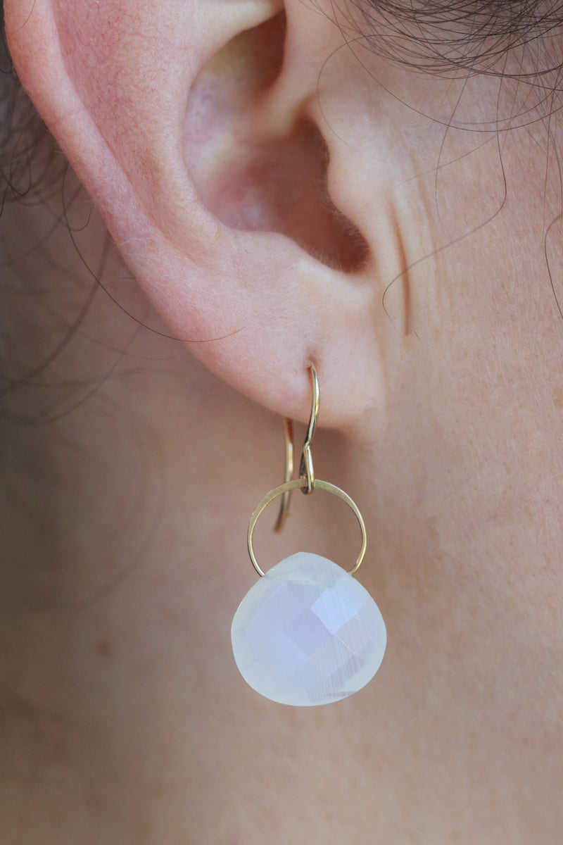 Moonstone single drop earrings EARRINGS e2249-rms
