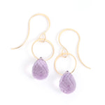 Rose Amethyst Single Drop Earrings Earrings e2255gra
