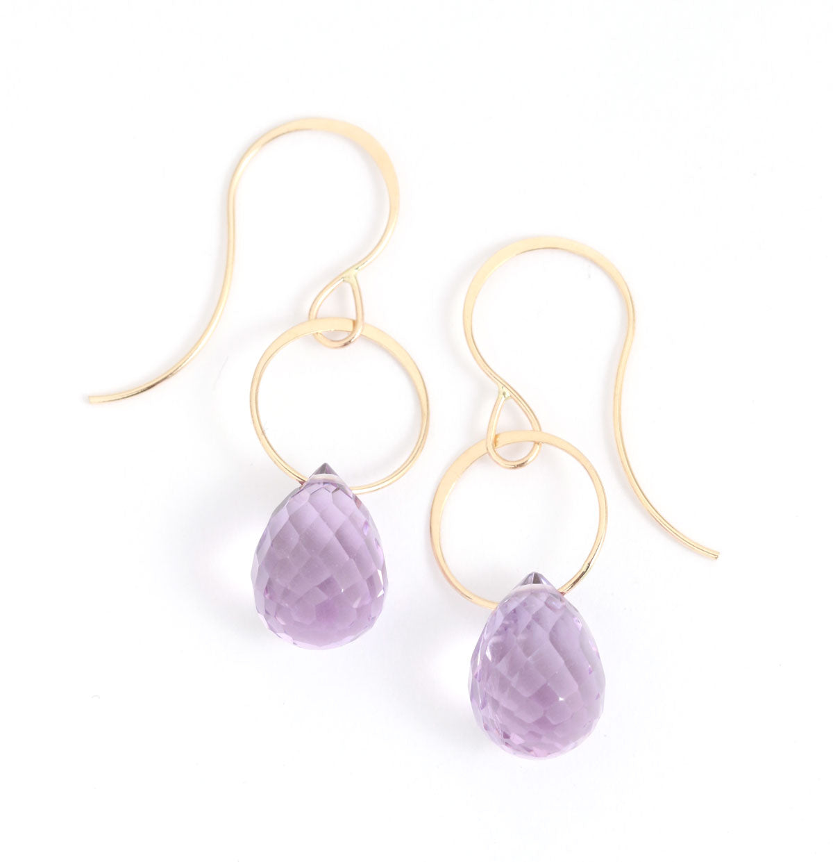 Rose Amethyst Single Drop Earrings Earrings e2255gra