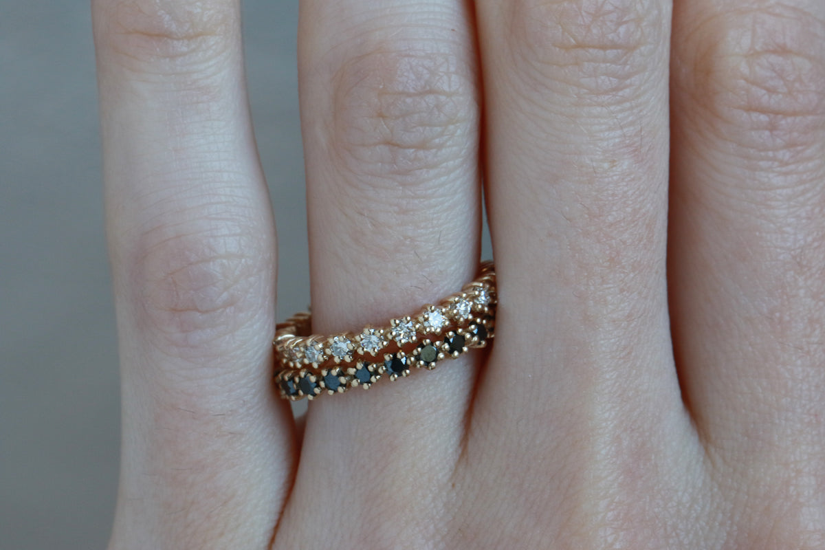 Black Diamond Eternity Band - 14k Yellow Gold Stock Ring eternity-bands-onmod