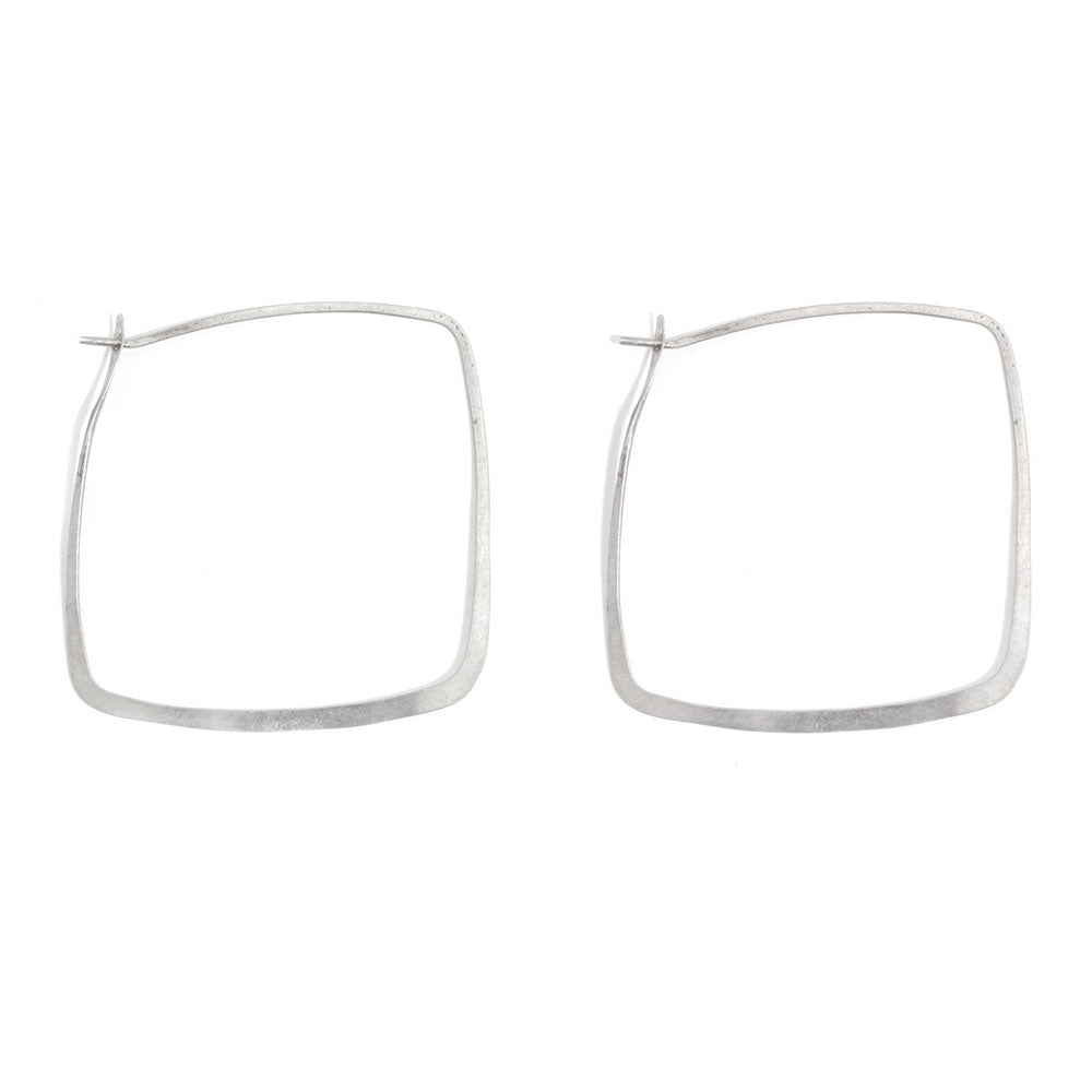 1.25 Inch Square Hoop Earrings Earrings msqhs