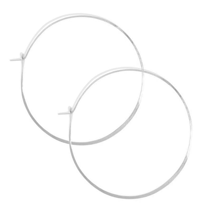 2.75 Inch Soup Can Hoop Earrings Silver Earrings schs-product
